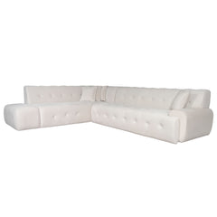 Sectional Sofa - Panda - Beige Fabric