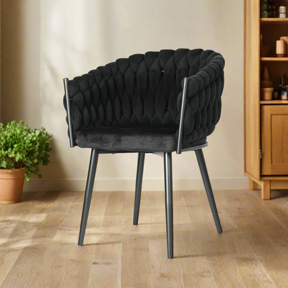 Skye - Dining Chair - Black Velvet