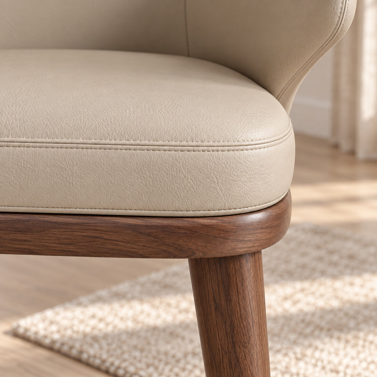 Bria - Dining Chair - Beige Leather