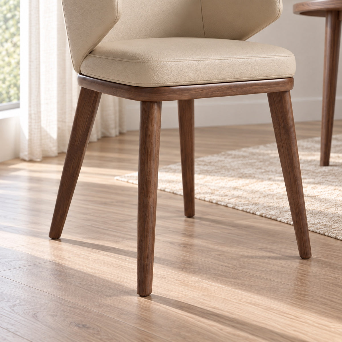 Bria - Dining Chair - Beige Leather
