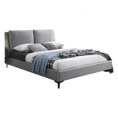 Bed - Queen / Gray PU Leather