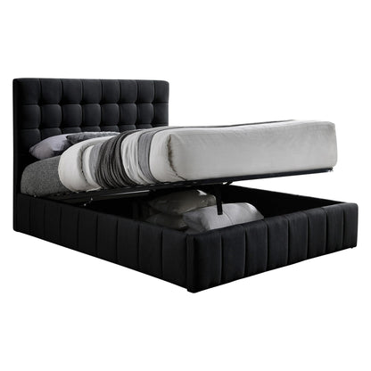 Vincent - Double Bed - Black Fabric