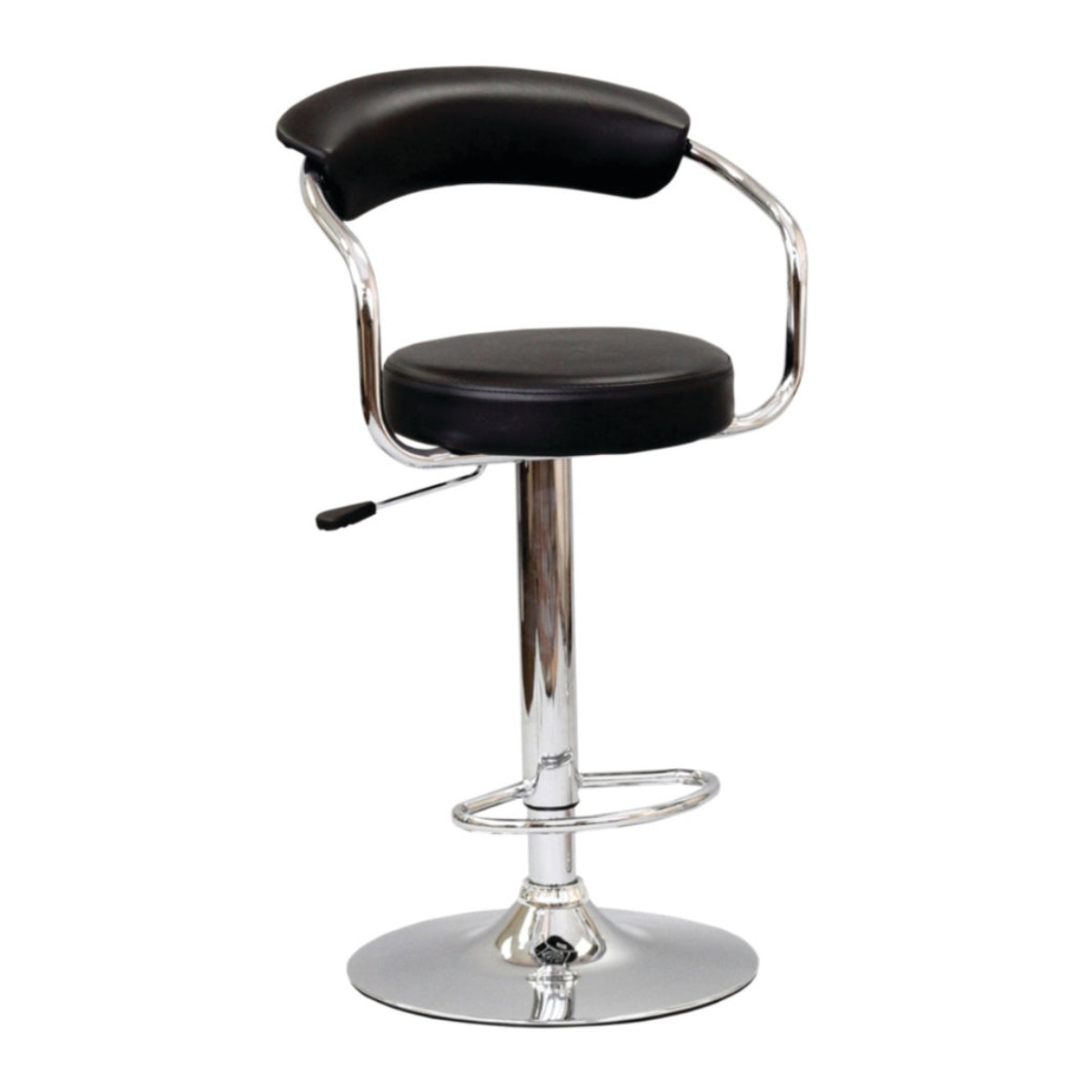 Rémi - Hydraulic Bar Chair - 2 Pcs - Faux Leather