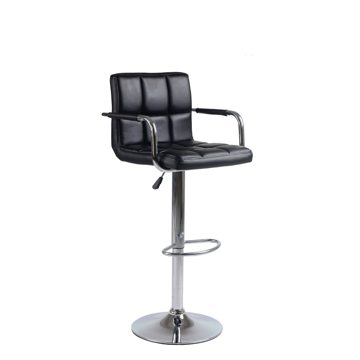 Leo - Hydraulic Bar Chair - 2 Pcs - Faux Leather