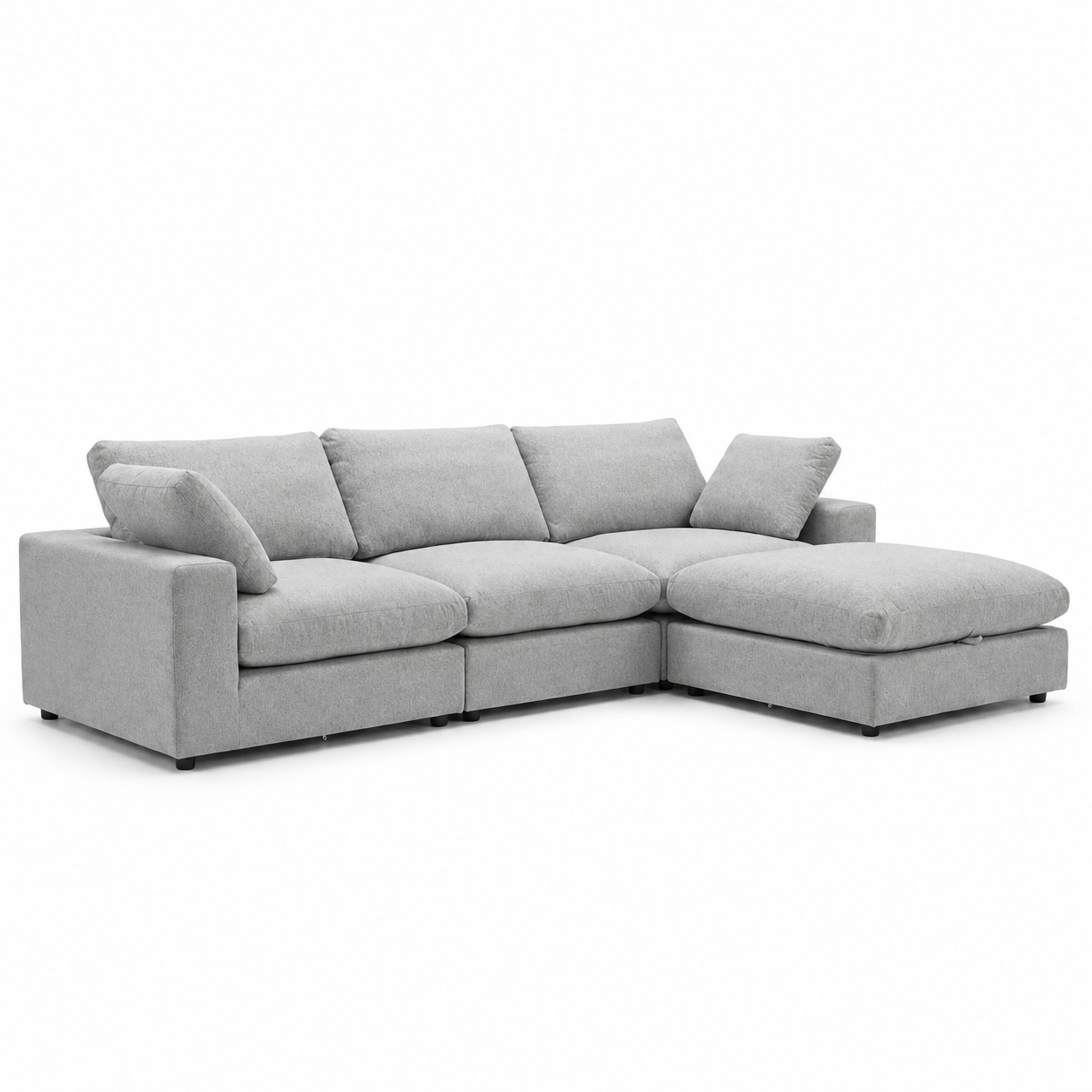 Cozy - Sofa Modulaire Sectionnel - Tissu Gris