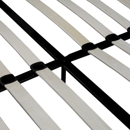 Renzo - Queen Bed - Black Faux Leather