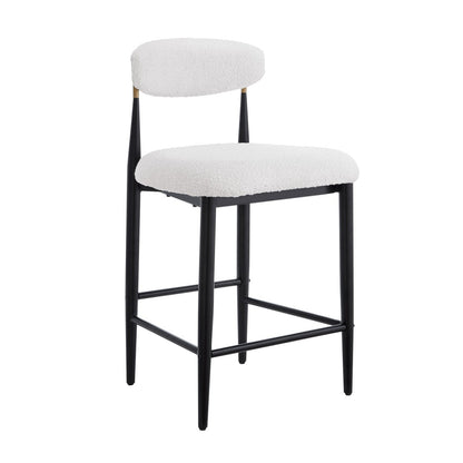 Kodi - Counter Stool - White Bouclé