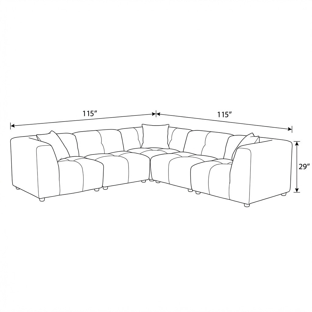 Canopy - Sofa Sectionnel Modulaire - Tissu Bleu