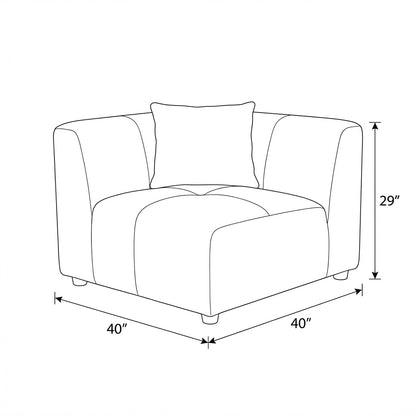 Canopy - Module d'angle (coin) - Tissu gris