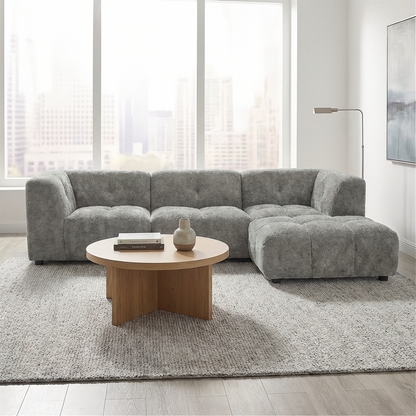 Canopy - Sofa Sectionnel Modulaire Reversible - Tissu Gris