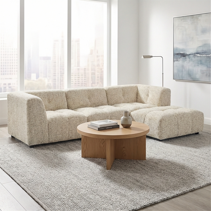 Canopy - Sofa Sectionnel Modulaire Reversible - Tissu Beige