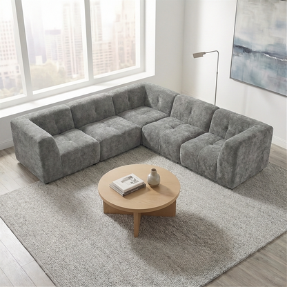 Canopy - Sofa Sectionnel Modulaire - Tissu Gris
