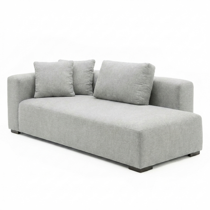 Flex - Module chaise longue droite - Tissu Gris