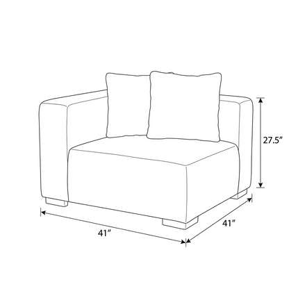 Flex - Module d'angle (coin) - Tissu Gris