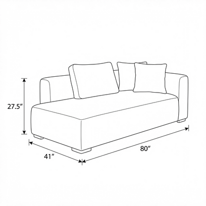 Flex - Module chaise longue gauche - Tissu Gris