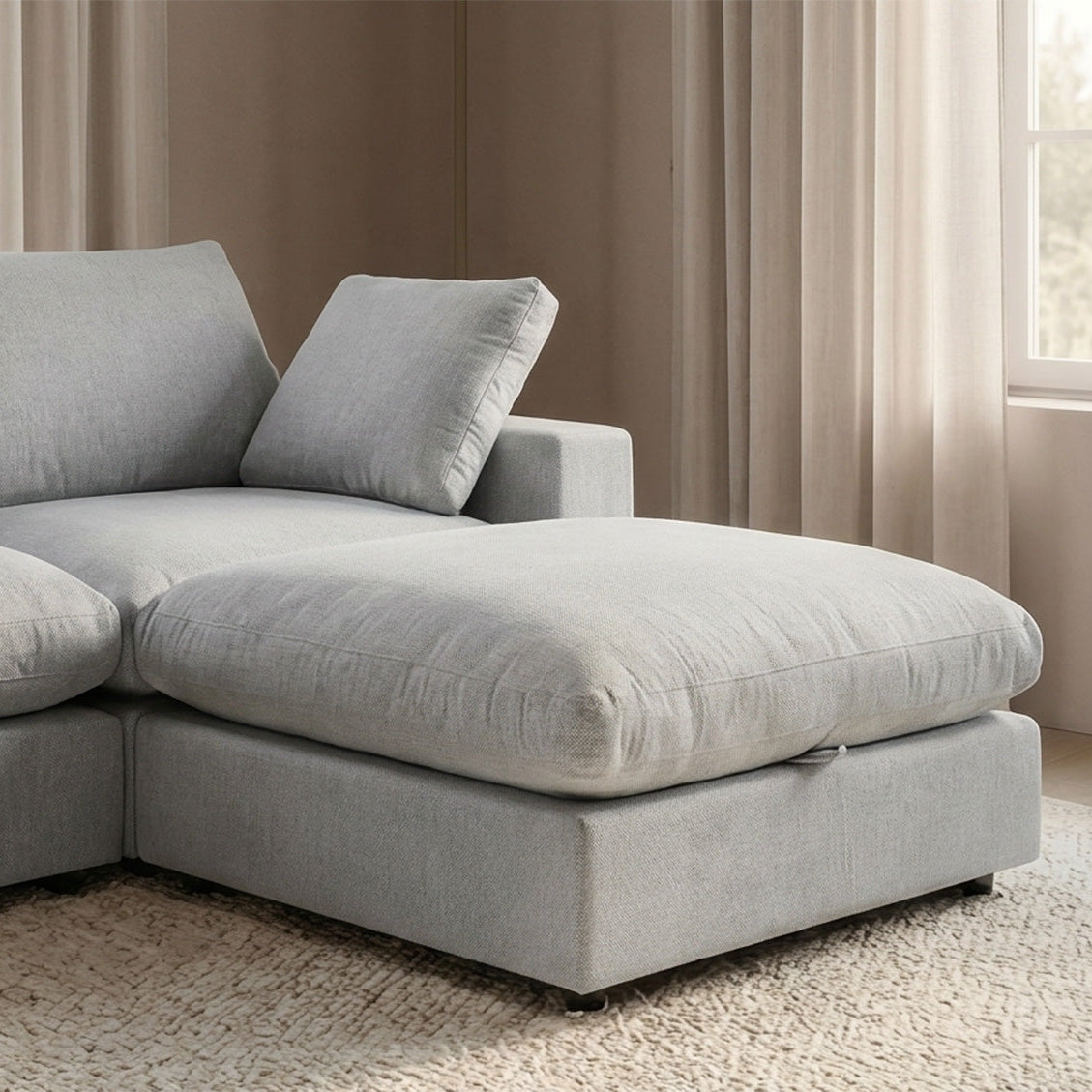 Cozy - Sofa Modulaire Sectionnel - Tissu Gris