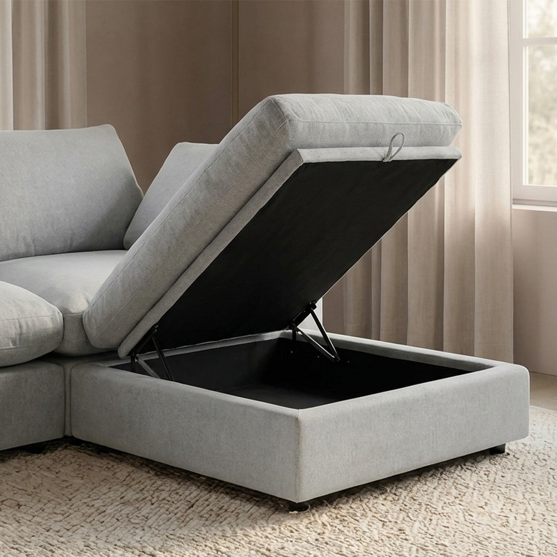 Cozy - Sofa Modulaire Sectionnel - Tissu Gris