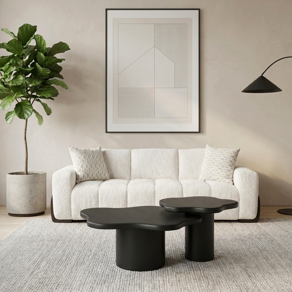Boreal - Sofa - Tissu Bouclé Ivoire