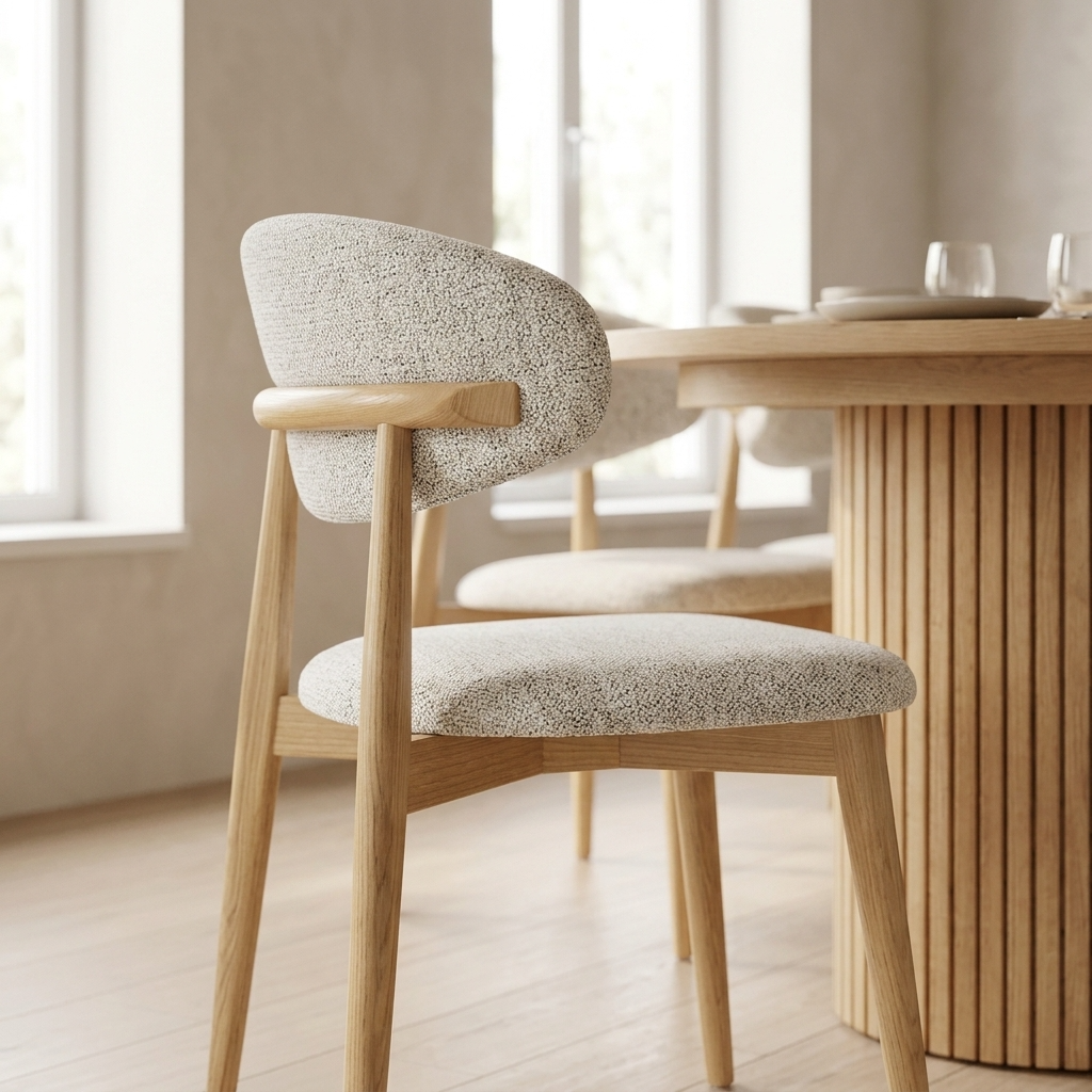 Emy - Chaise de Salle à Manger - Tissu Beige