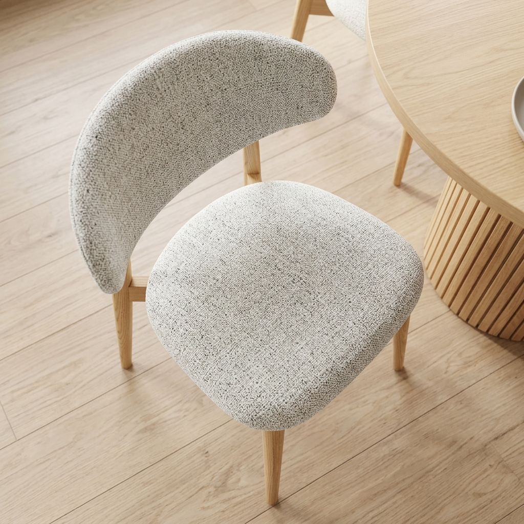 Emy - Chaise de Salle à Manger - Tissu Beige