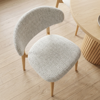 Emy - Chaise de Salle à Manger - Tissu Beige