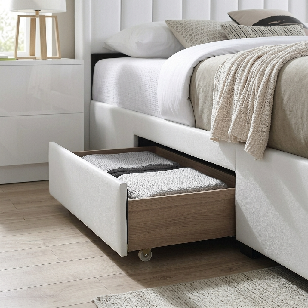 Tessa - Full Bed - Beige Fabric