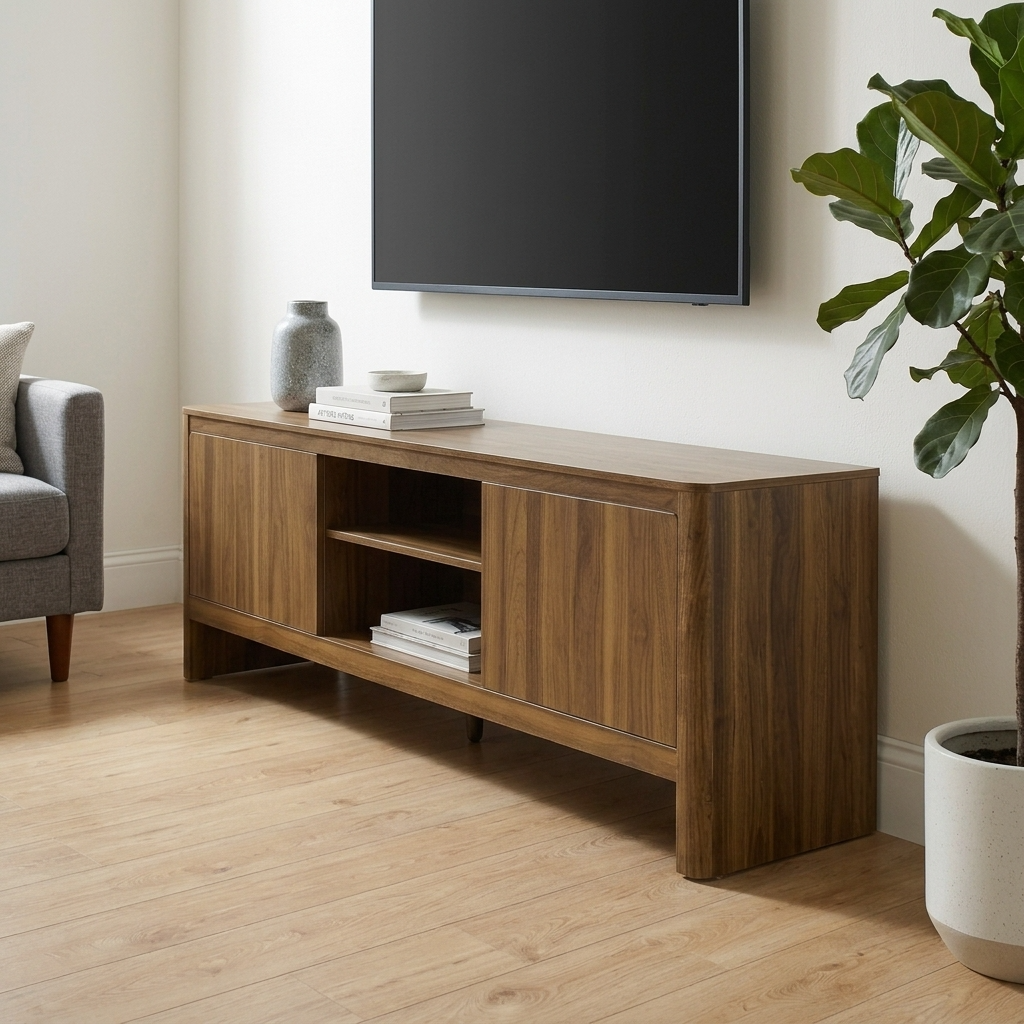 Genny - TV Stand - Walnut - 72 in