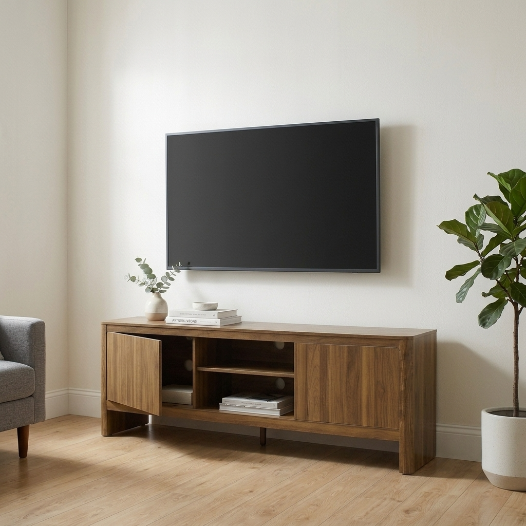Genny - TV Stand - Walnut - 72 in
