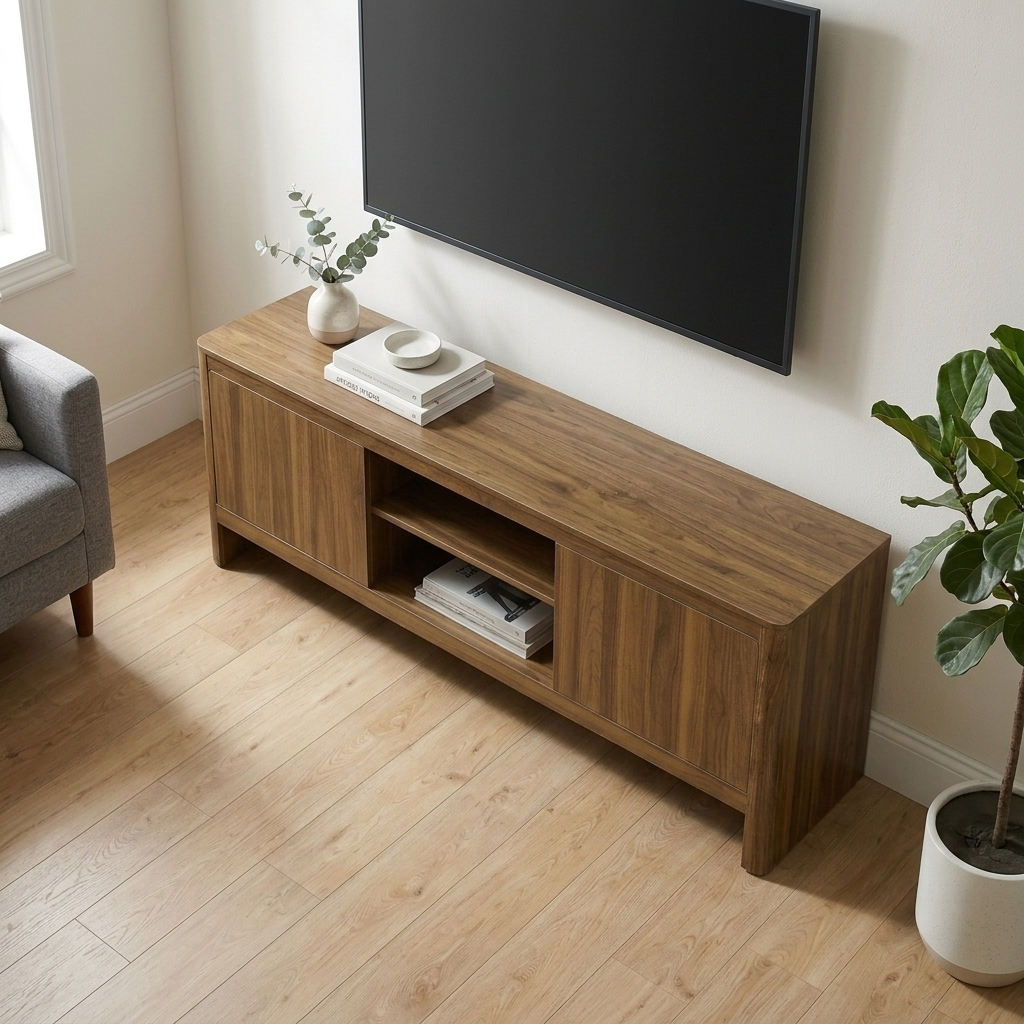 Genny - TV Stand - Walnut - 72 in