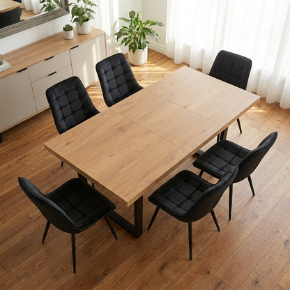 Aurora - Dining Chair - Black Velvet