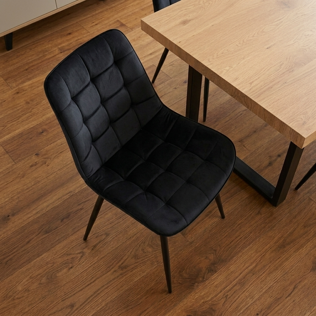 Aurora - Dining Chair - Black Velvet