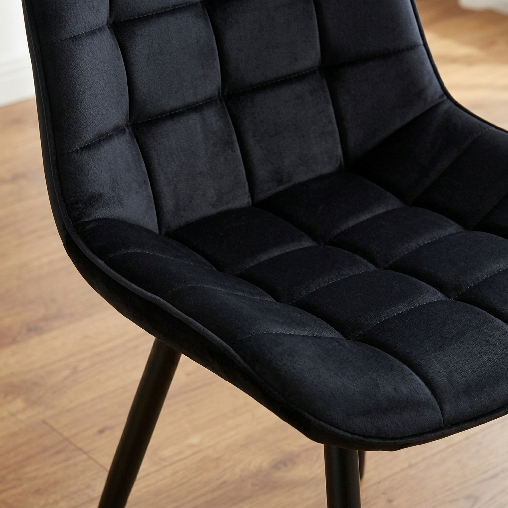 Aurora - Dining Chair - Black Velvet