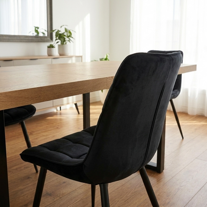 Aurora - Dining Chair - Black Velvet