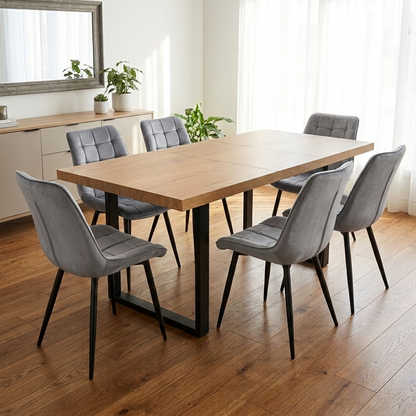 Aurora - Dining Chair - Grey Velvet