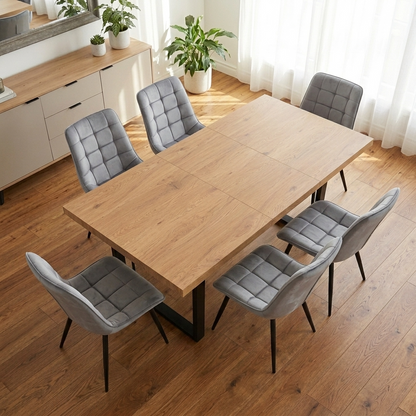 Aurora - Dining Chair - Grey Velvet
