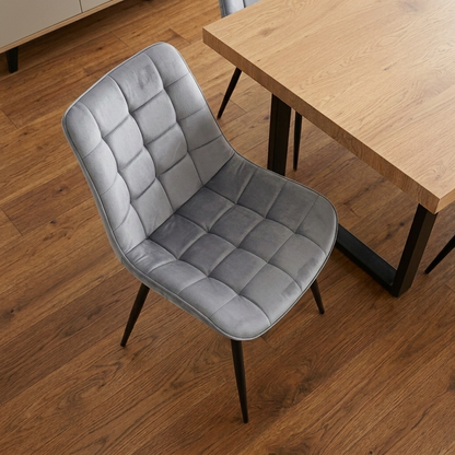 Aurora - Dining Chair - Grey Velvet