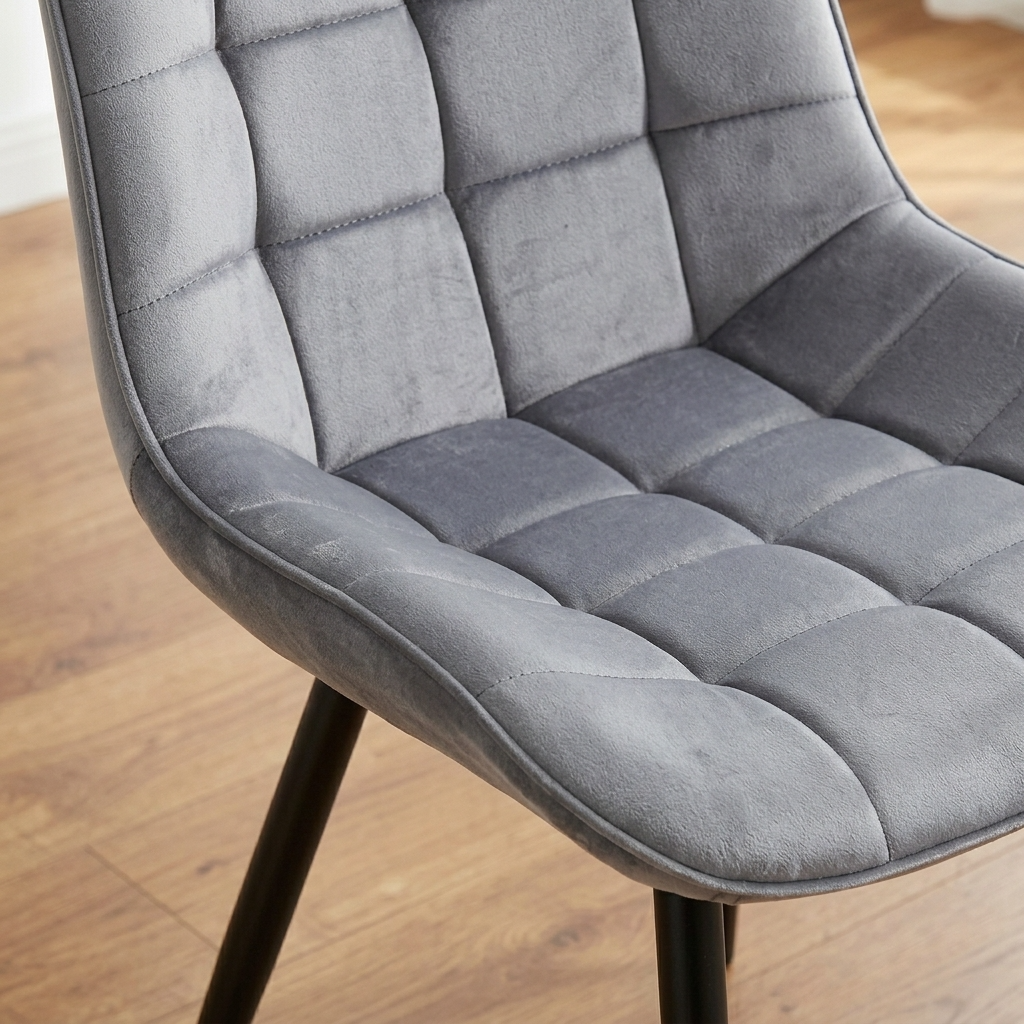 Aurora - Dining Chair - Grey Velvet
