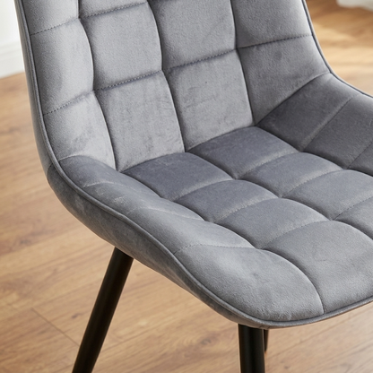 Aurora - Dining Chair - Grey Velvet