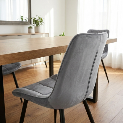 Aurora - Dining Chair - Grey Velvet