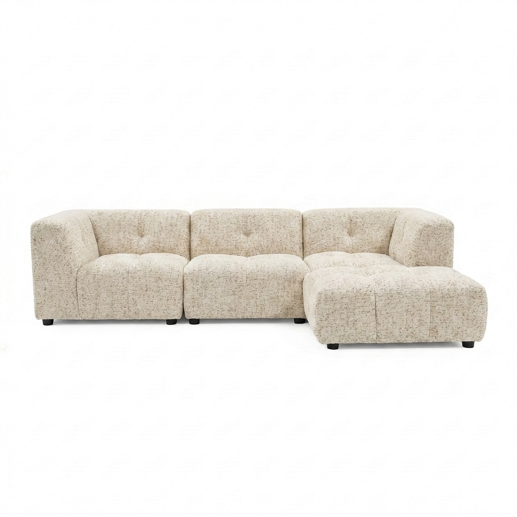 Canopy - Sofa Sectionnel Modulaire Reversible - Tissu Beige
