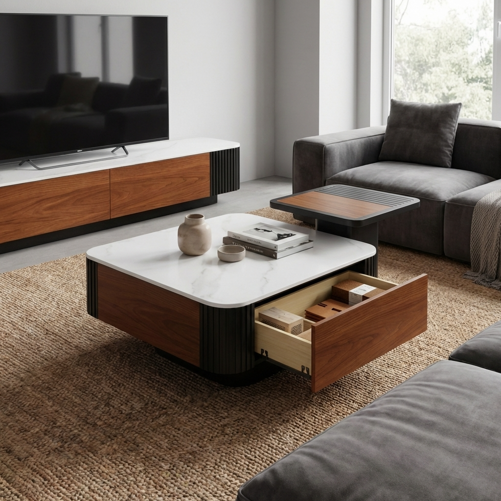 Lucca - Coffee Table - Black and Wood