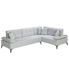 Sectional Sofa – Slimi – Light Gray Fabric