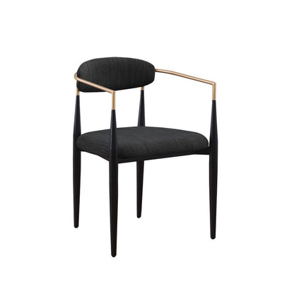 Mykos - Dining Chair - Black Fabric