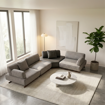 Mila - Sectionnel Modulaire - Brun
