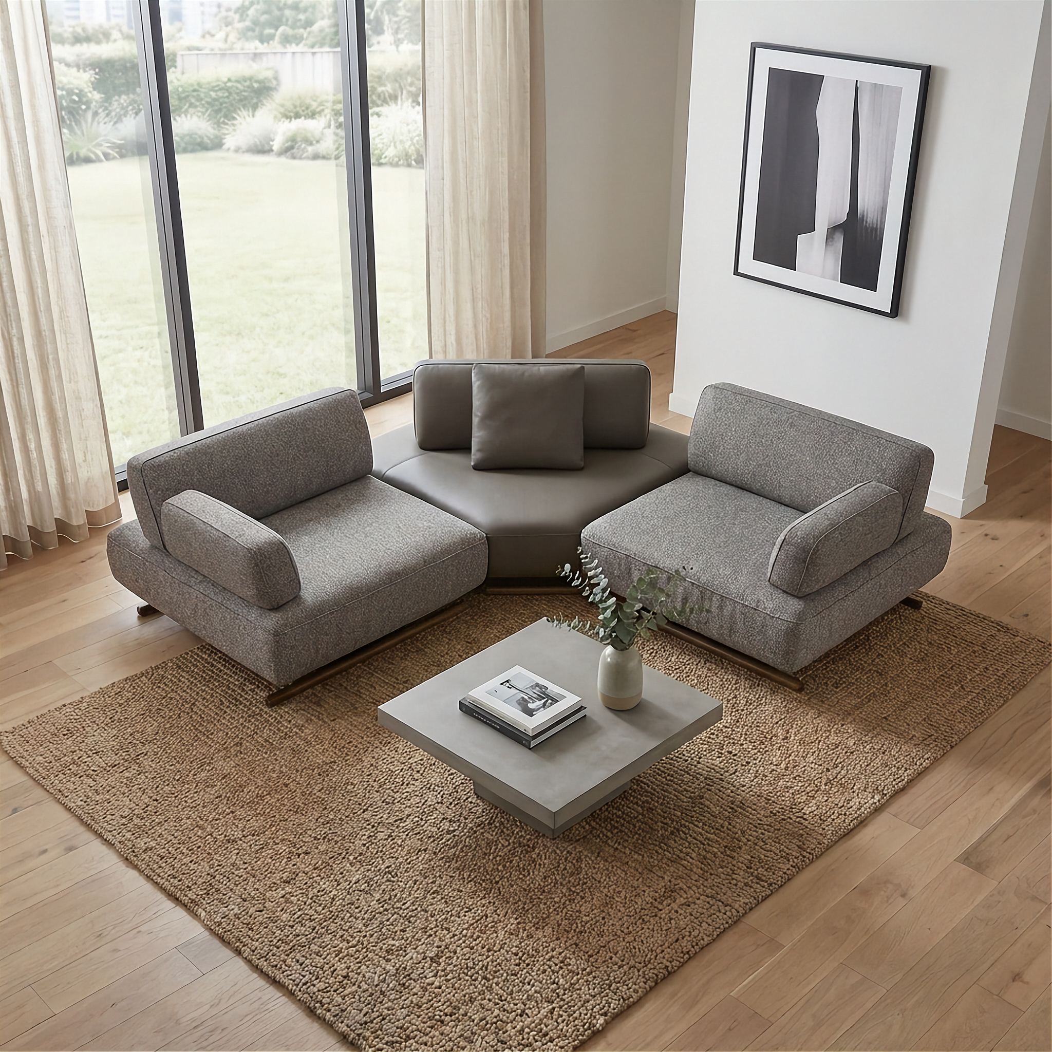 Mila - Sectionnel Modulaire - Brun