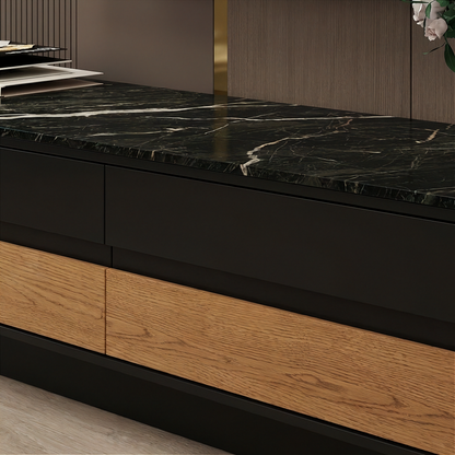 Verona - TV Stand - Black - 78 in