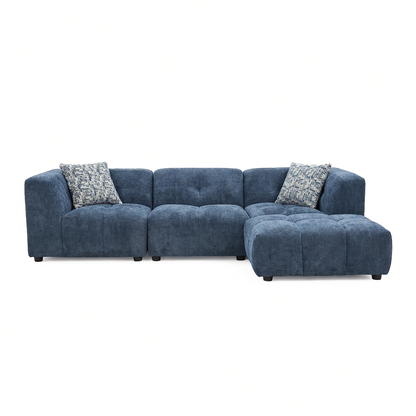 Canopy - Sofa Sectionnel Modulaire Reversible - Tissu Bleu