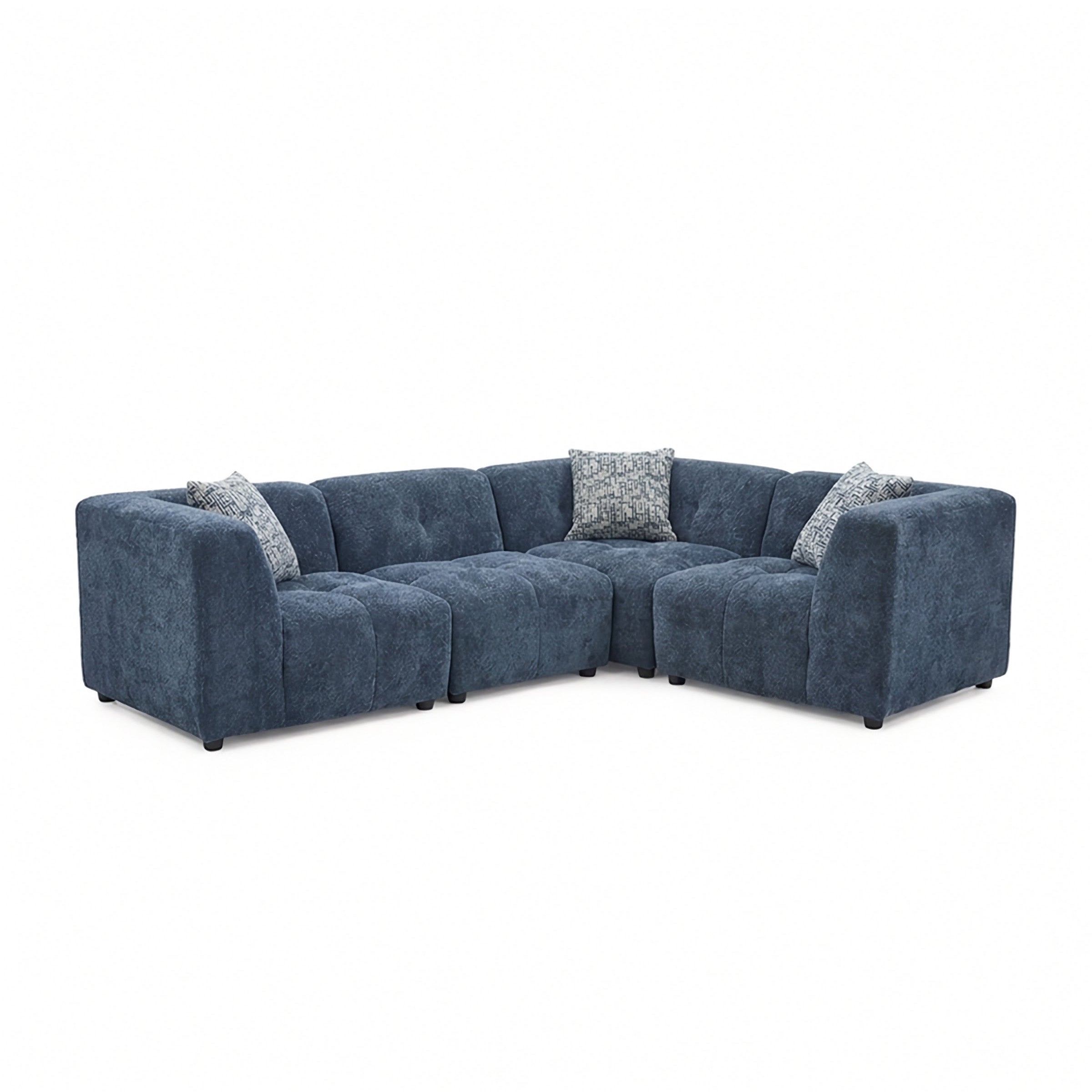 Canopy - Reversible Modular Sectional Sofa - Blue Fabric