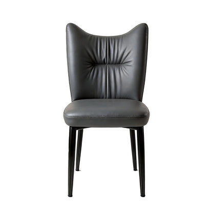 Elena - Dining Chair - Dark Grey PU Leather