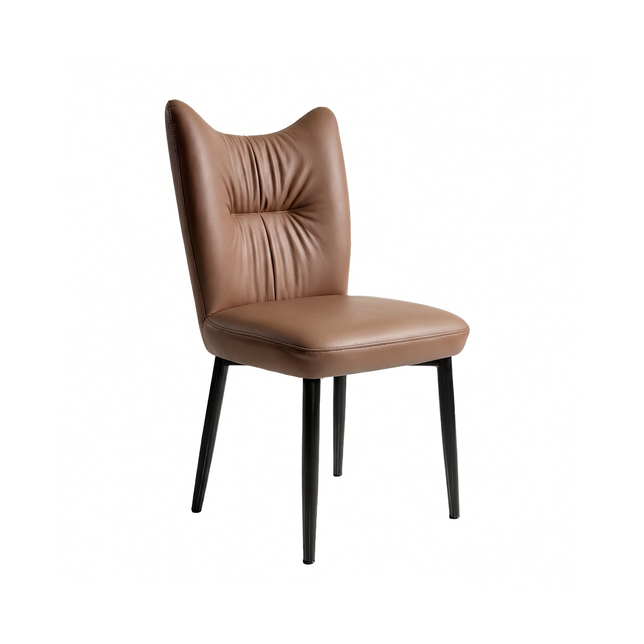 Elena - Dining Chair - Brown PU Leather